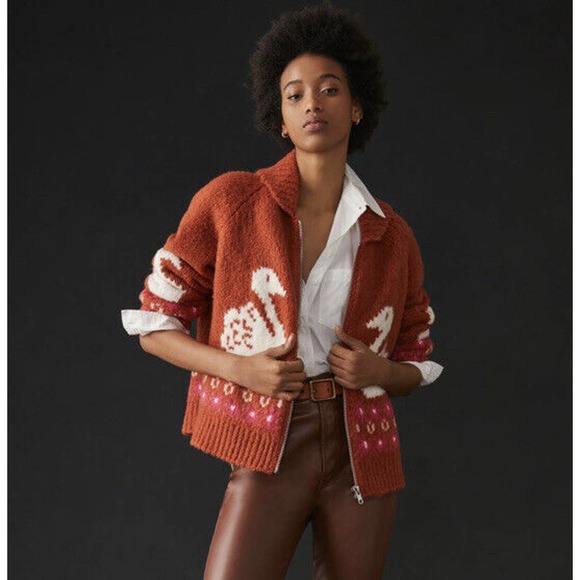 Anthropologie Sweaters - Anthropologie Maeve Zip-Front Cardigan Sweater